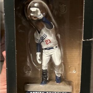 Baseball Player Bobblehead Figurine - White and Blue